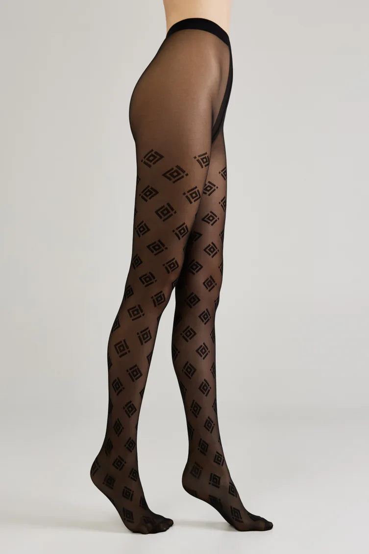 Conte Ingrid 20 Den - Fantasy Women's Tights with geometric pattern (23S-73SP)