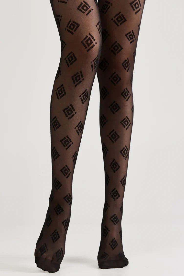 Conte Ingrid 20 Den - Fantasy Women's Tights with geometric pattern (23S-73SP)