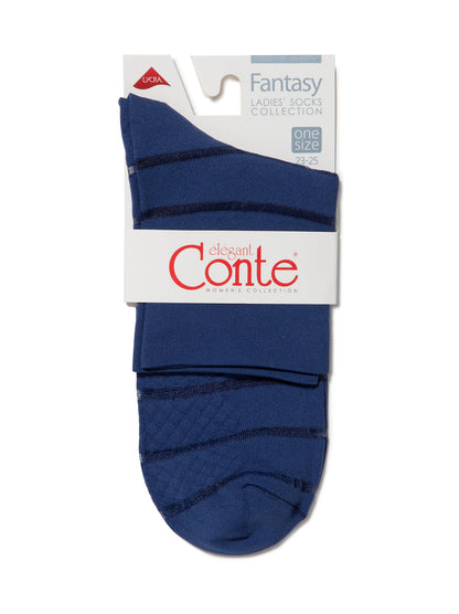 Conte Fantasy #16S-85SP - 1 pair Polyamide Women's Socks with Transparent mesh panels