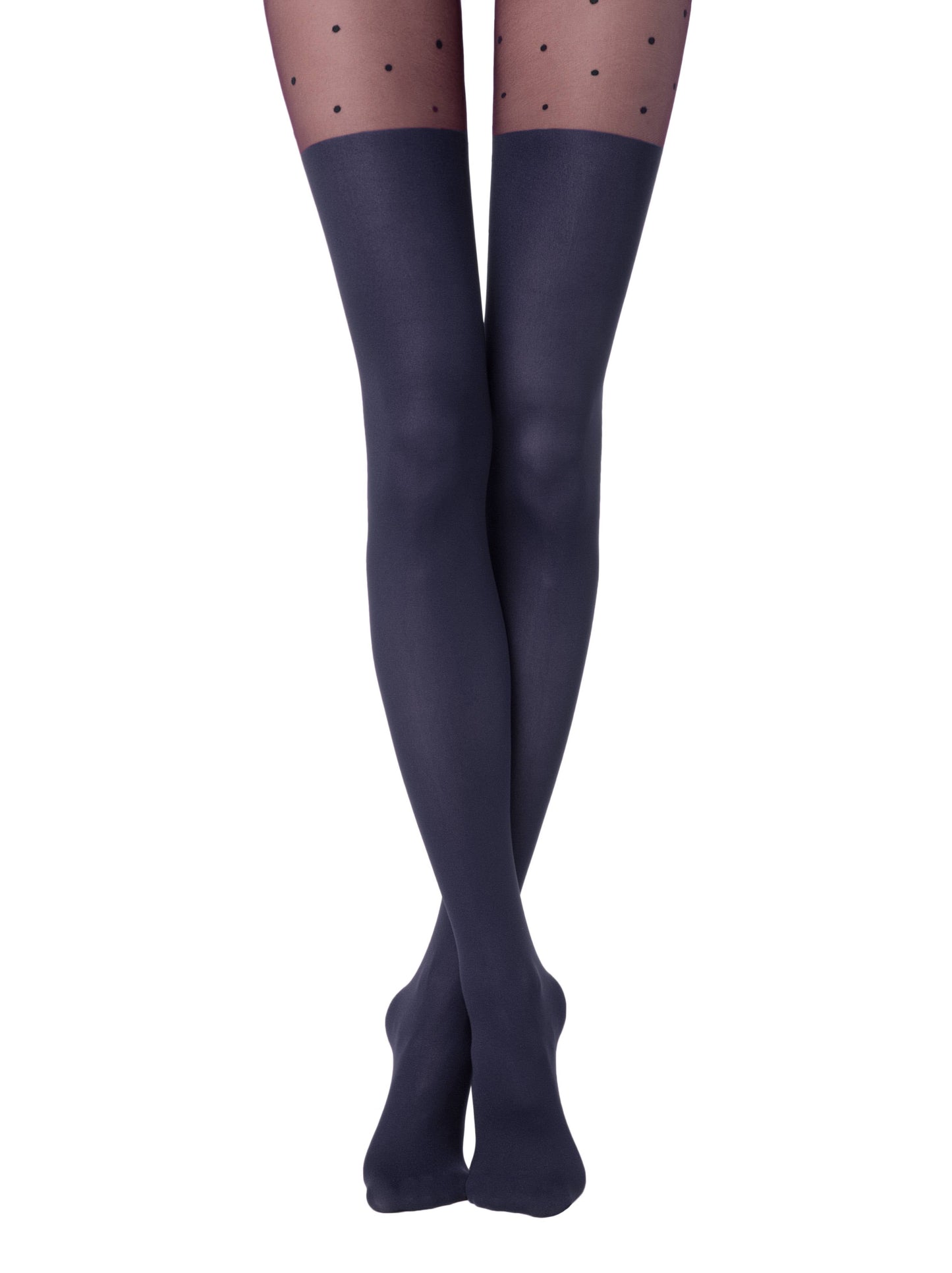 Conte Sensation 60 Den - Fantasy Opaque Stockings Imitation Women's Tights with Polka Dots (18С-15СП)