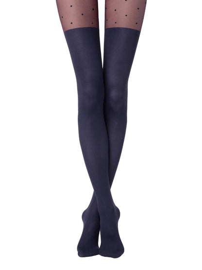 Conte Sensation 60 Den - Fantasy Opaque Stockings Imitation Women's Tights with Polka Dots (18С-15СП)