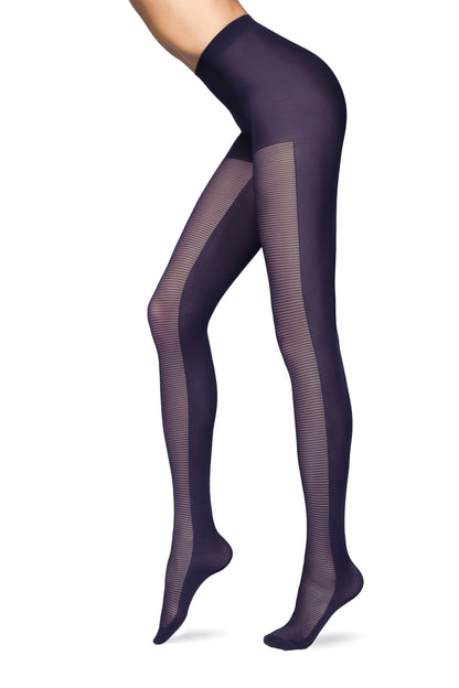 Conte Alliance 60 Den - Fantasy Opaque Women's Tights with "horizontal stripes" on the front (16S-135SP)