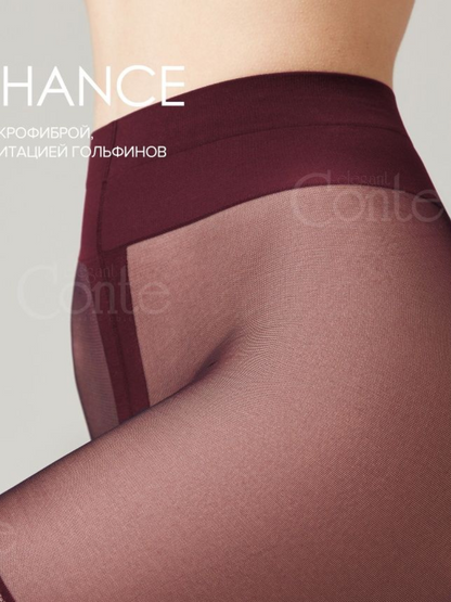 Conte Chance 50 Den - Fantasy Opaque Women's Tights with Imitation Golfs (16S-136SP)