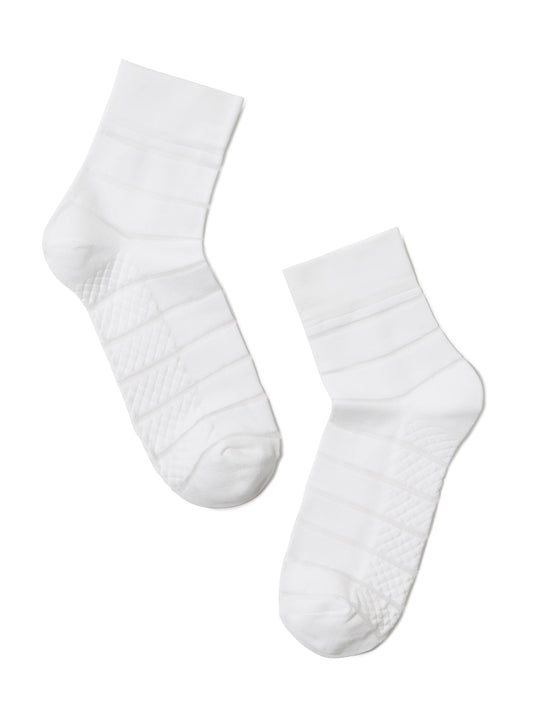 Conte Fantasy #16S-85SP - 1 pair Polyamide Women's Socks with Transparent mesh panels