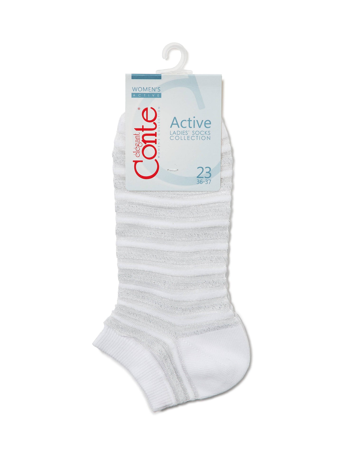 Conte Active #17S-71SP(123) - 1 pair Cropped Cotton Women's Socks with Lurex