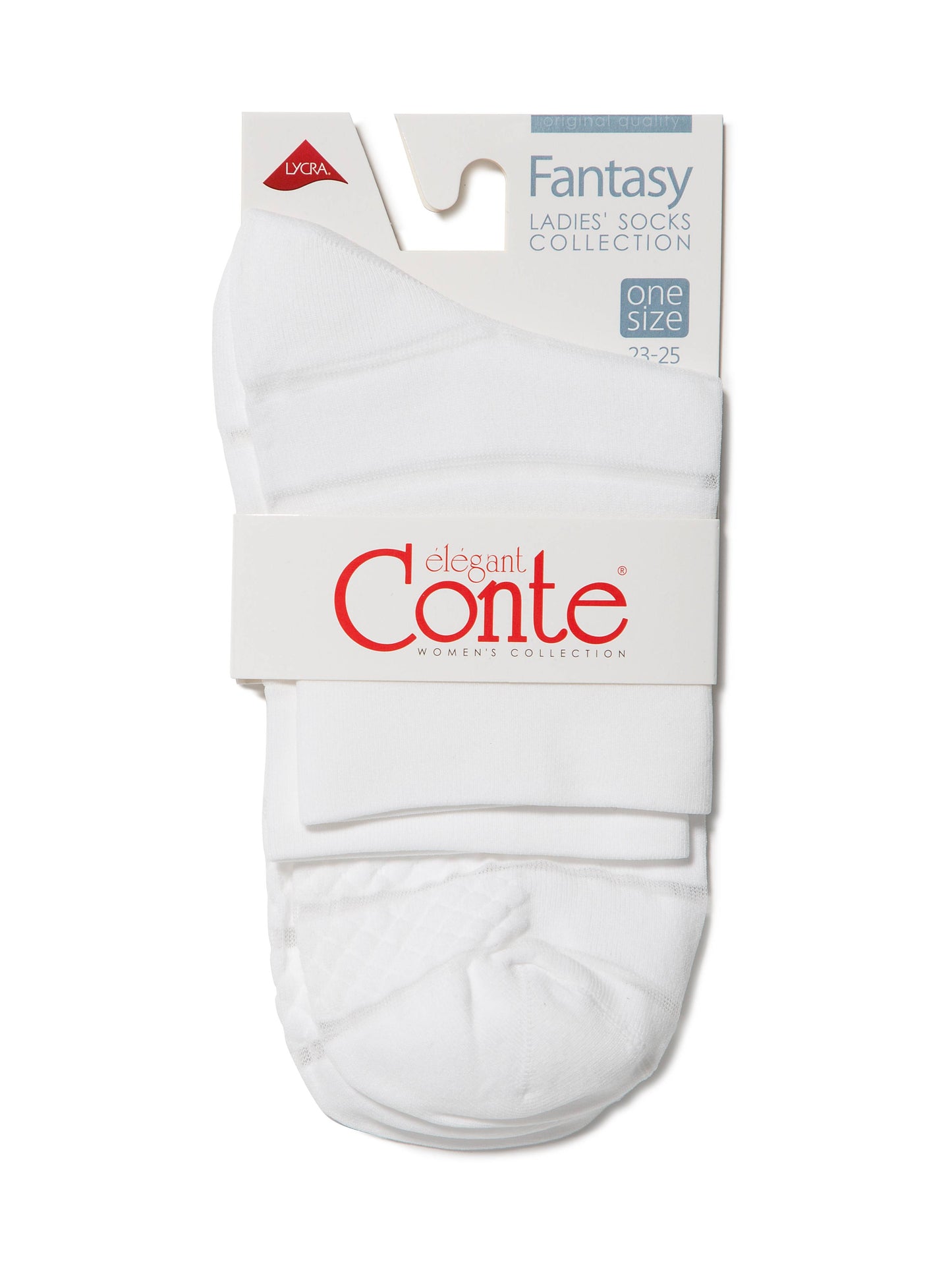 Conte Fantasy #16S-85SP - 1 pair Polyamide Women's Socks with Transparent mesh panels