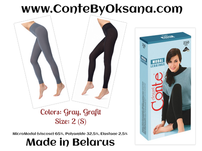 Conte Modal 250 Den - Micromodal Low Waist Modeling Women's Leggings (7С-66СП)